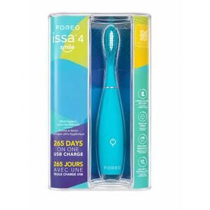 FOREO ISSA 4 Smile Sonic Toothbrush Blue USB Rechargeable NIB 265 Day Battery